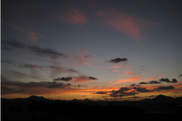 lanzarote sun set 